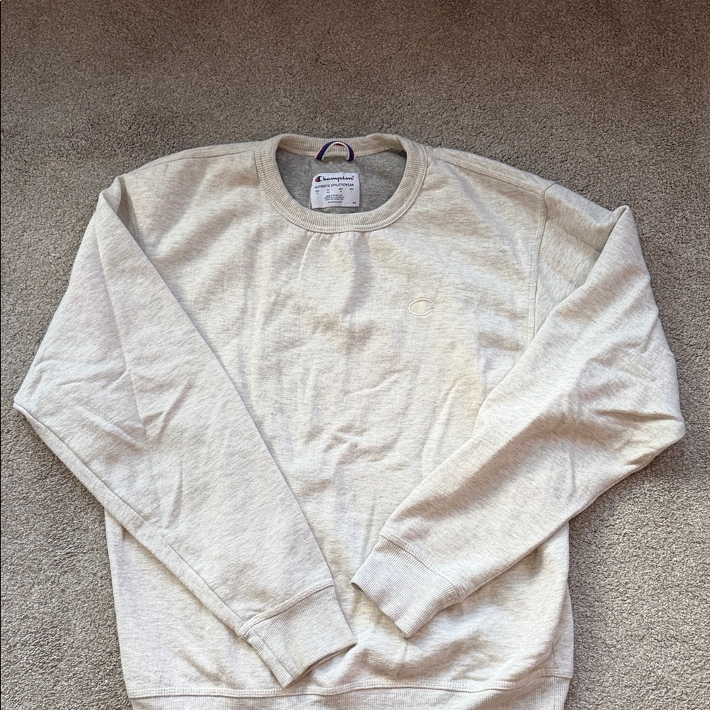 Champion Light Gray Crewneck Sweater